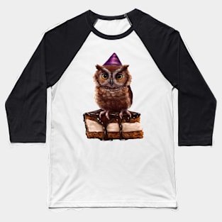 Owl on the cake Baseball T-Shirt